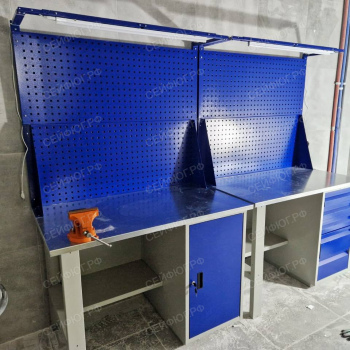 Оборудовали мастерскую клиента слесарными верстаками ПРАКТИК