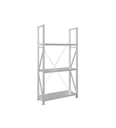Стеллаж MS U 2000x1000x400/3 перфорированные полки